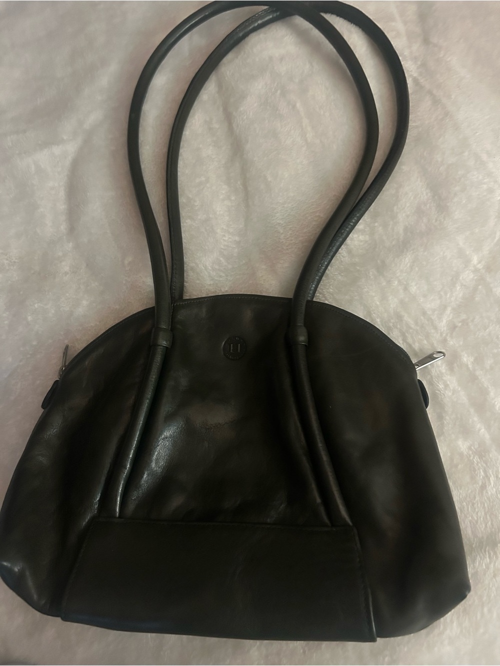 Hudson Leather Company Army Green Shoulder Bag